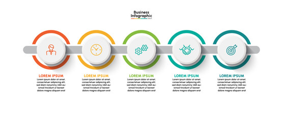 Business infographic design background template