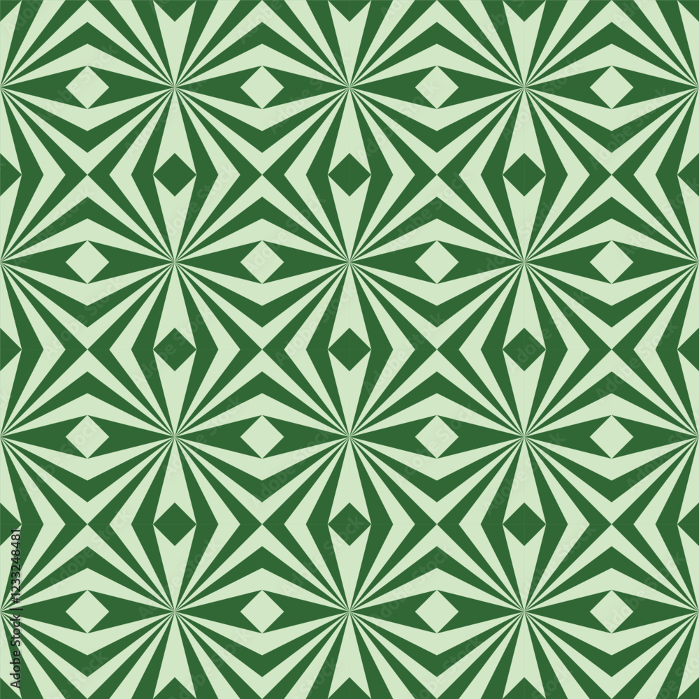 Aufkleber seamless geometric pattern featuring a repeating design of interlocking shapes in a refreshing shade