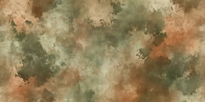 Earthy watercolor background with brown, green, and terracotta hues blending softly for a natural, organic texture.