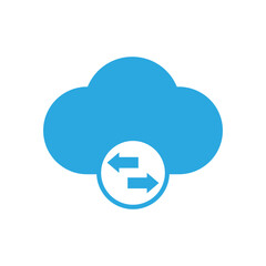 Cloud Storage Backup Icon Isolated on a white background