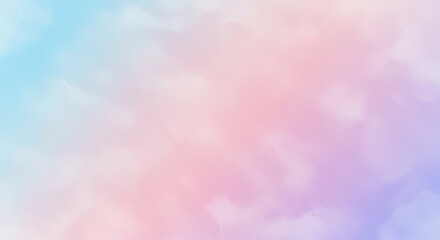 Soft Pastel Pink Blue and Purple Watercolor Cloud Background Texture