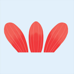 a grass leaf with red color design