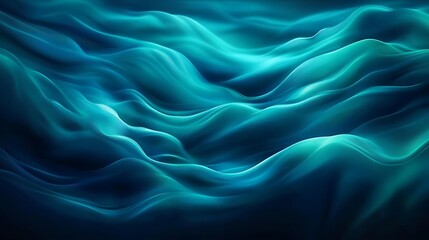 Fototapeta premium Abstract Teal Waves Flowing Seamlessly