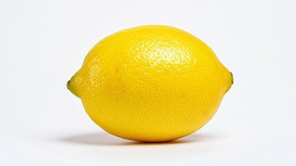 Fresh and Juicy Lemon on Clean White Surface for Culinary Use