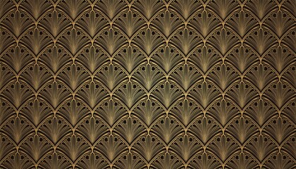 Stunning Art Deco Abstraction A Vibrant Geometric Damask Texture Pattern, Embracing Elegance and Opulence for Modern Design