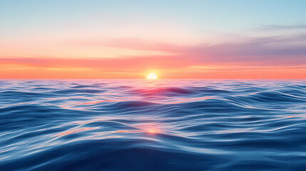 Obraz premium Ocean horizon sunrise. Ocean Horizon. Illustration