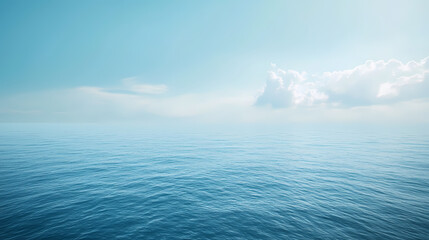 Tranquil ocean view with calming blue tones, ideal for relaxation and serene backgrounds, enhancing any creative project. Ocean Horizon. Illustration