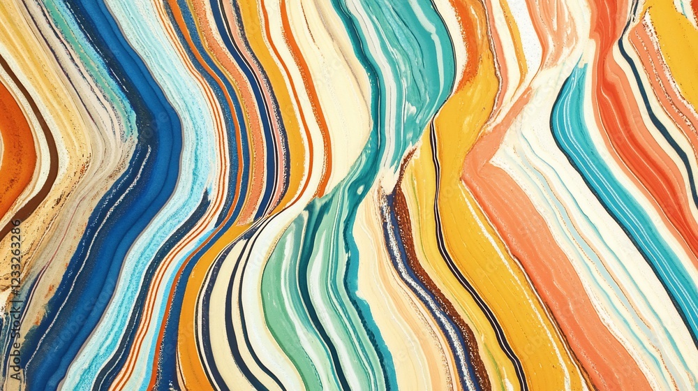 Poster abstract colorful background of wavy lines and stripes with smooth textures