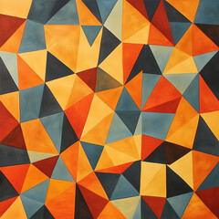 Abstract Geometric Triangles Pattern Art