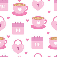 Seamless pattern valentine's day. Suitable for decorative elements for wallpaper, backdrop, wrapping paper, packaging, etc