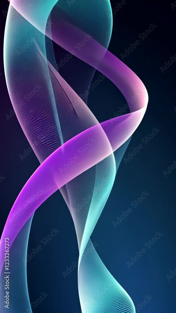 Aufkleber elegant abstract waves in vibrant colors create dynamic flow and movement in a digital design