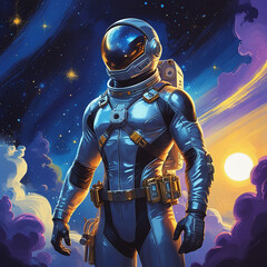 Naklejka premium astronaut in space