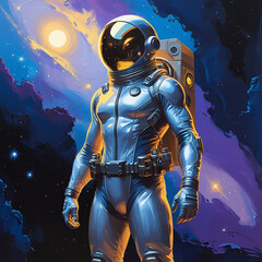 Naklejka premium astronaut in space