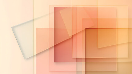Fototapeta premium Overlapping Transparent Rectangles with Soft Gradient Background