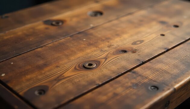 Crafting vintage wooden tables handmade furniture workshop diy process rustic setting close-up perspective