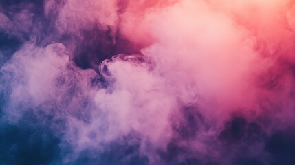 Colorful smoke swirling in shades of pink and blue