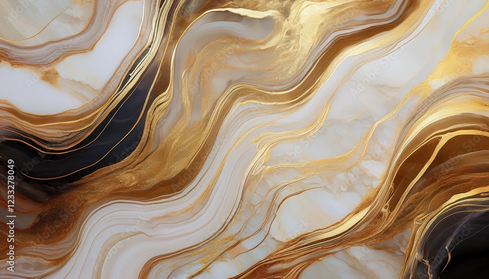 Poster natural marble patterns closeup view of intricate swirls and textures on a timeless marble backgroun