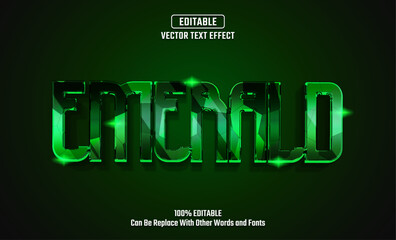 Emerald Editable Vector Text Effect.
