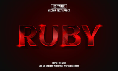 Ruby Editable Vector Text Effect.