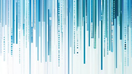 Abstract Vertical Lines and Shapes in Blue and Teal Color Palette