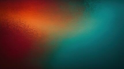 Obraz premium Textured canvas with teal to burnt orange gradient