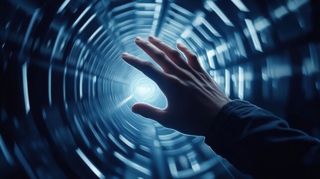 A detailed shot of an architect hand sketching a building blueprint