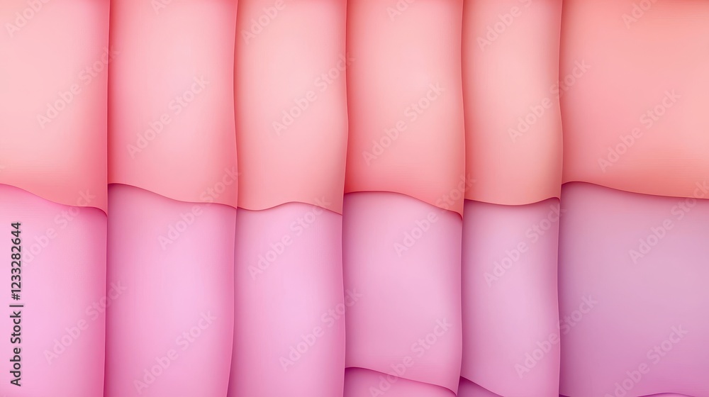 Poster soft and smooth fabric waves in pink color tones for background
