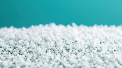 Obraz premium Snowflakes on a Soft Surface with Teal Background Color