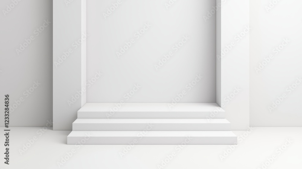 Poster minimalist empty display stand for showcasing products or artwork