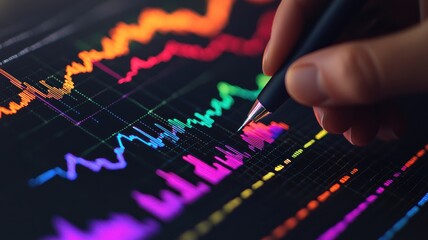 Market analysis trends financial data visualization digital environment analytical insights professional viewpoint