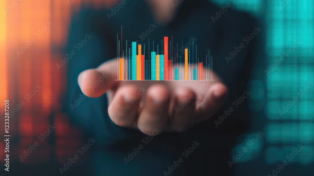 Poster data visualization event showcasing insights business environment digital presentation professional 