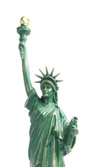 Fototapeta premium Statue of Liberty isolated on white. Symbol of freedom