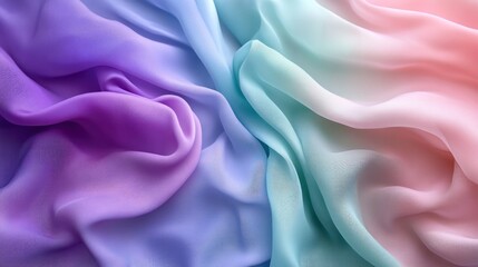 Fototapeta premium Pastel Dream: A Symphony of Soft Hues in Draped Fabric