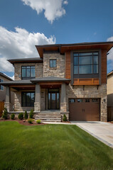 Modern Stone House Exterior: Contemporary Home Design and Architecture
