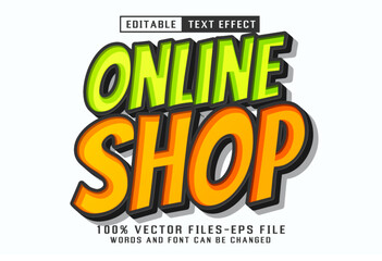 Online Shop Editable Text Effect