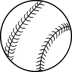 baseball outline vector illustration