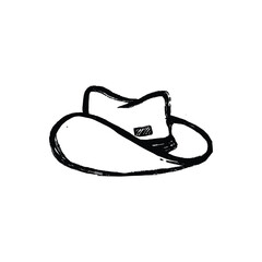 Hand Drawn Sketch Of A Western Cowboy Hat