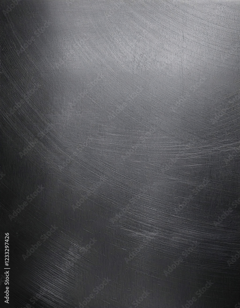 Poster a textured, metallic surface with circular brush strokes, creating a sleek and modern appearance gen