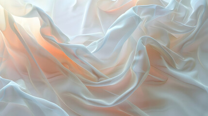 Obraz premium A soft, flowing fabric with gentle folds and a light color gradient.