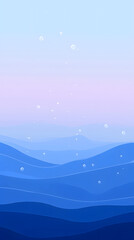 Fototapeta premium Simplistic Aquatic Wallpaper with Subtle Blue Hues and Floating Bubbles