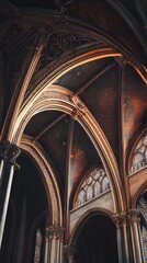 Naklejka premium Ornate church interior architecture