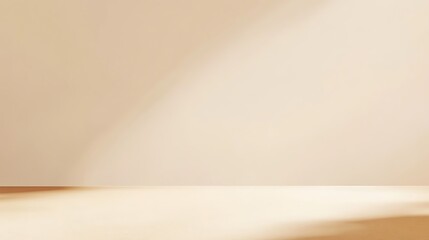 Minimalist beige wall and floor background