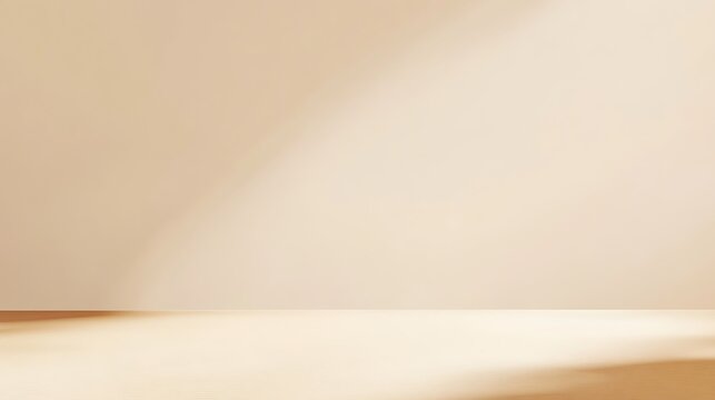 Minimalist beige wall and floor background