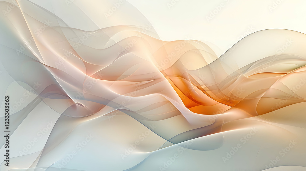 Poster a smooth, flowing abstract design with soft colors and gentle curves.