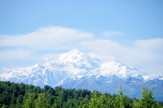 Stunning Denali Summit Over Alaskan Wilderness