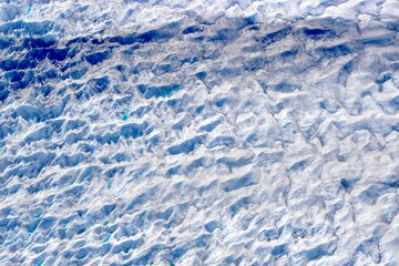 Aerial Close-Up of Denali Glacier's Intricate Ice Formations