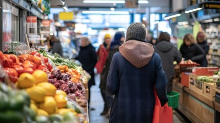 Obraz premium Kundin bekommt Beratung beim Einkaufen im Baumarkt