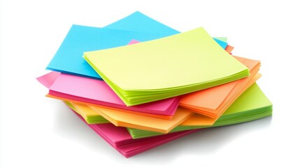 A vibrant stack of colorful sticky notes, ready for your ideas!