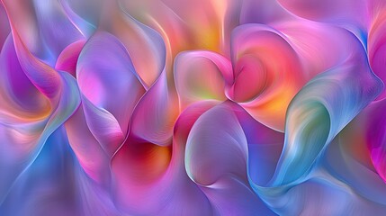 Vibrant Swirling Abstract Pattern with Soft Color Gradient Effects
