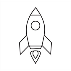  Rocket icon vector art illustration.